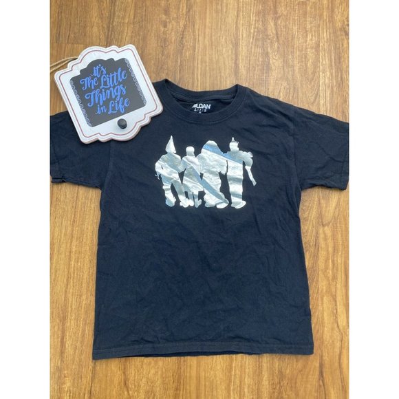 Kids Wizard of Oz Characters T Shirt Gildan‎ Black - Picture 6 of 11